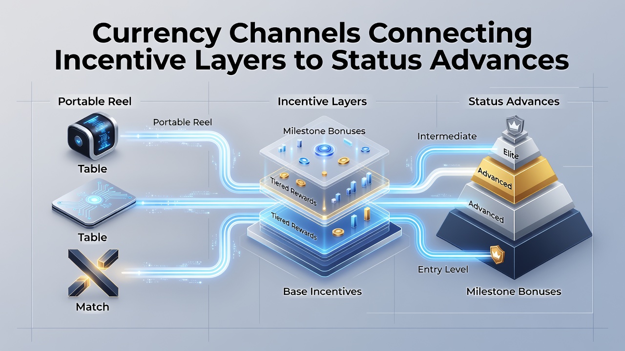 Diagram showing connections between payment channels, bonus layers, and VIP status in mobile gaming
