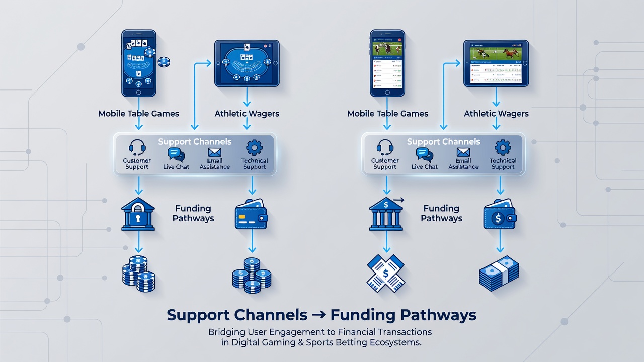 Support teams facilitating funding pathways between live dealer tables and mobile sports betting accounts